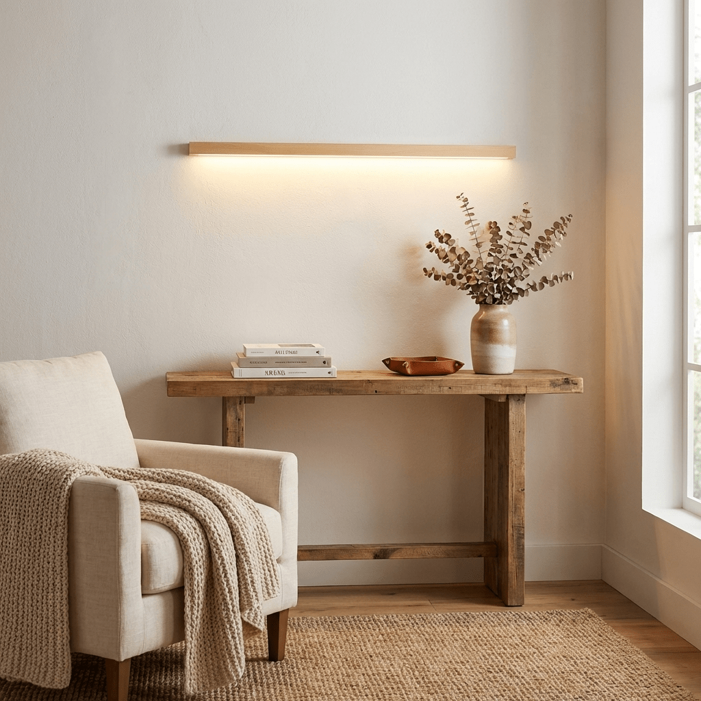 Arlo Nordic Linear Wood Wall Light