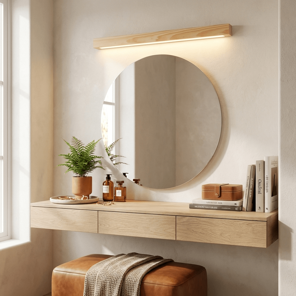 Arlo Nordic Linear Wood Wall Light