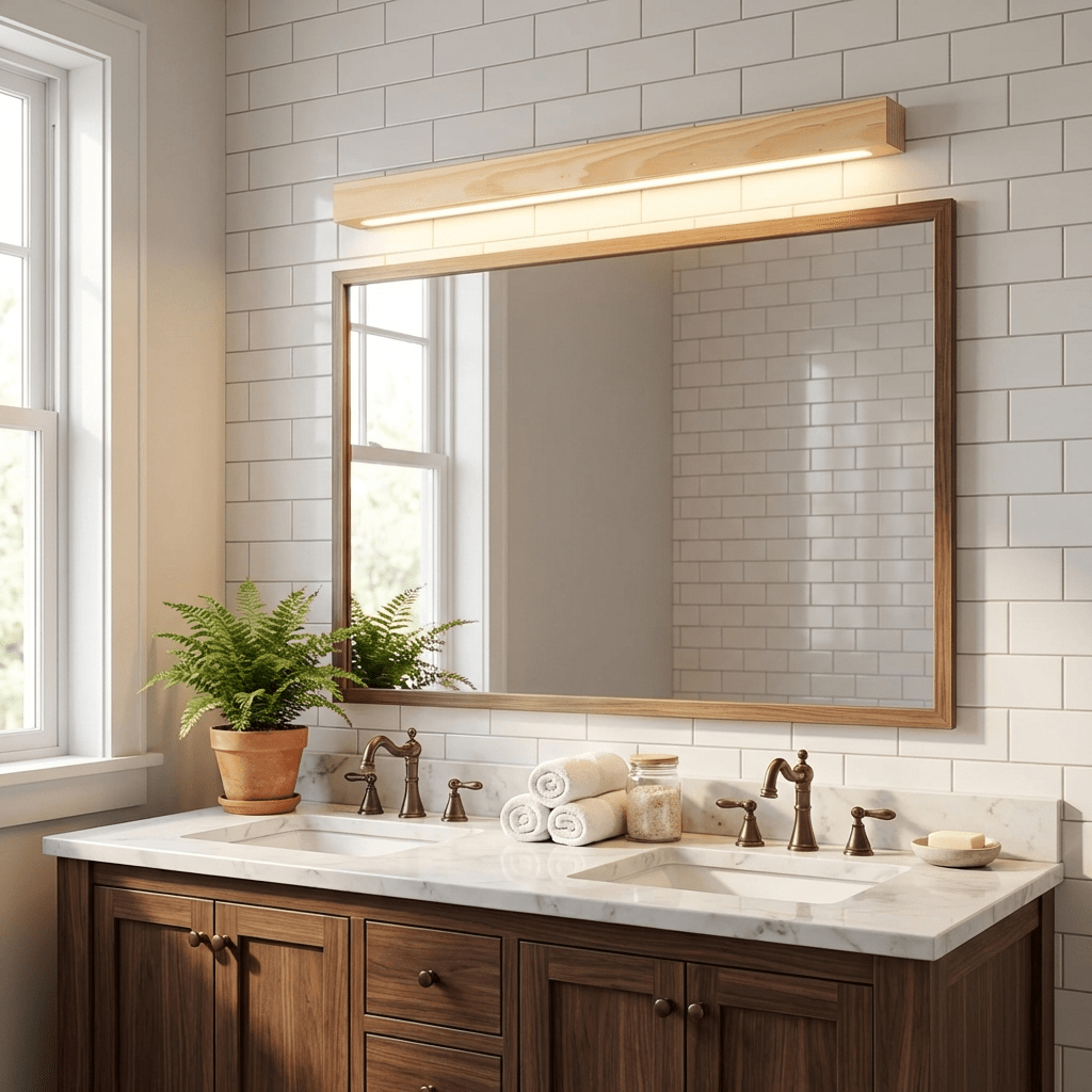 Arlo Nordic Linear Wood Wall Light