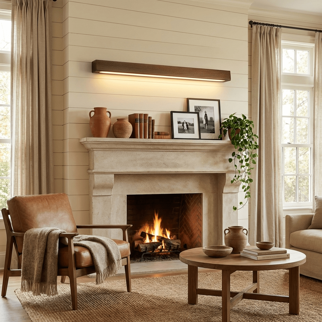 Arlo Nordic Linear Wood Wall Light