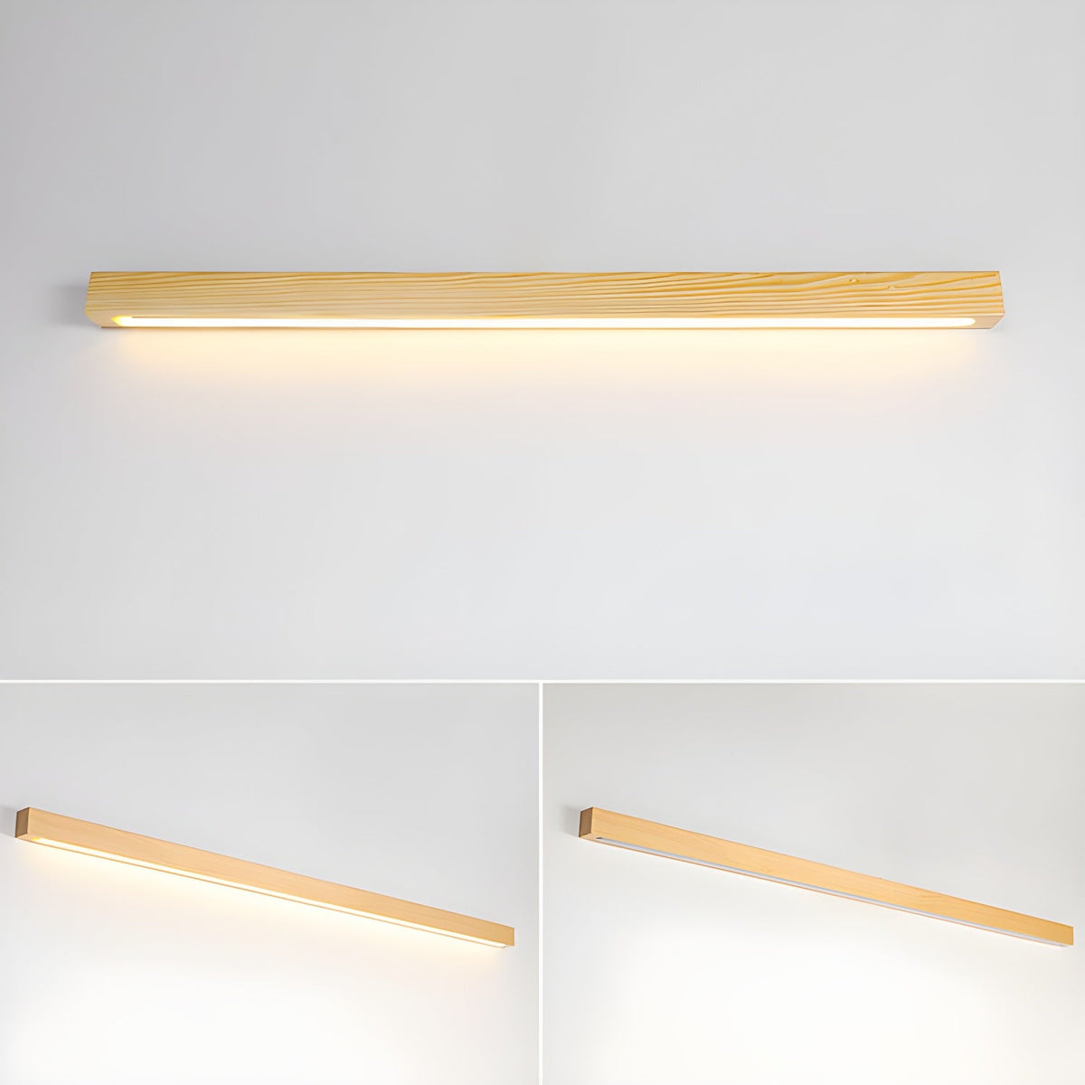 Arlo Nordic Linear Wood Wall Light