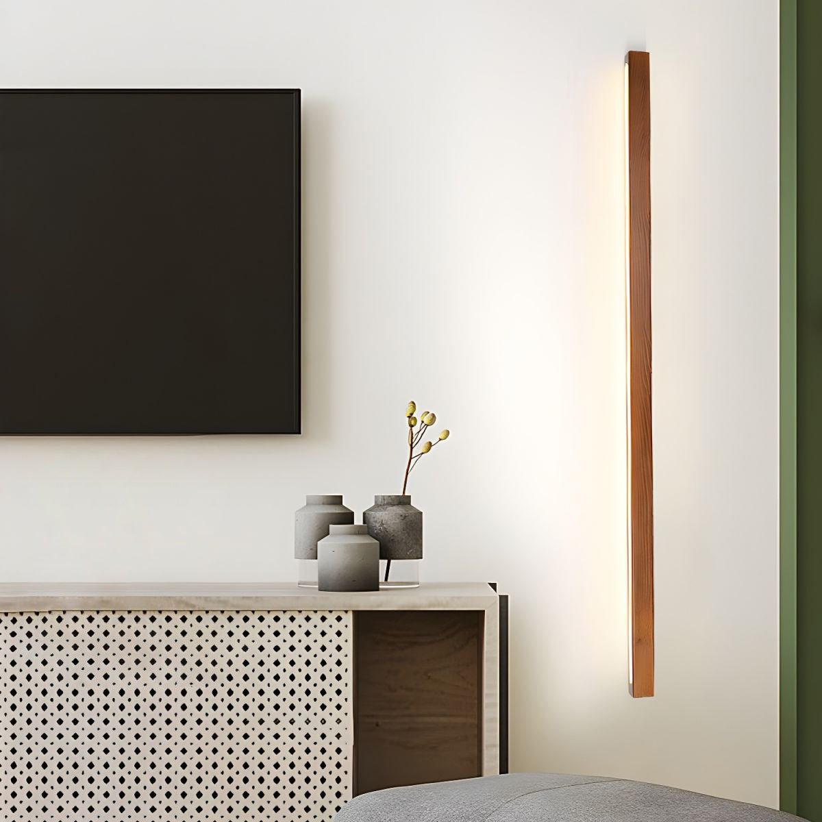 Arlo Nordic Linear Wood Wall Light