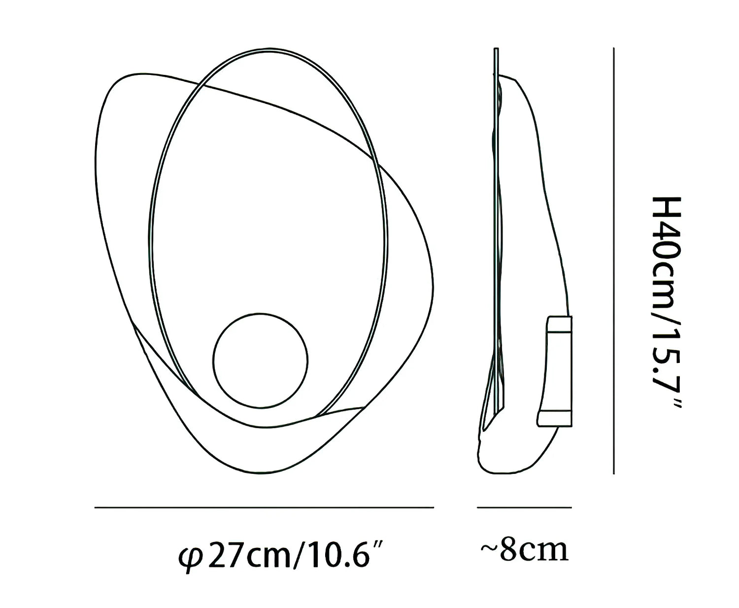 Lámpara de pared de resina de concha artesanal