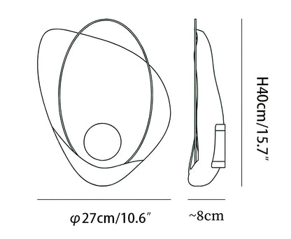 Lámpara de pared de resina de concha artesanal