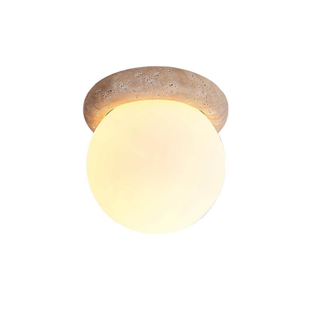Asteroid Travertine Ceiling Light