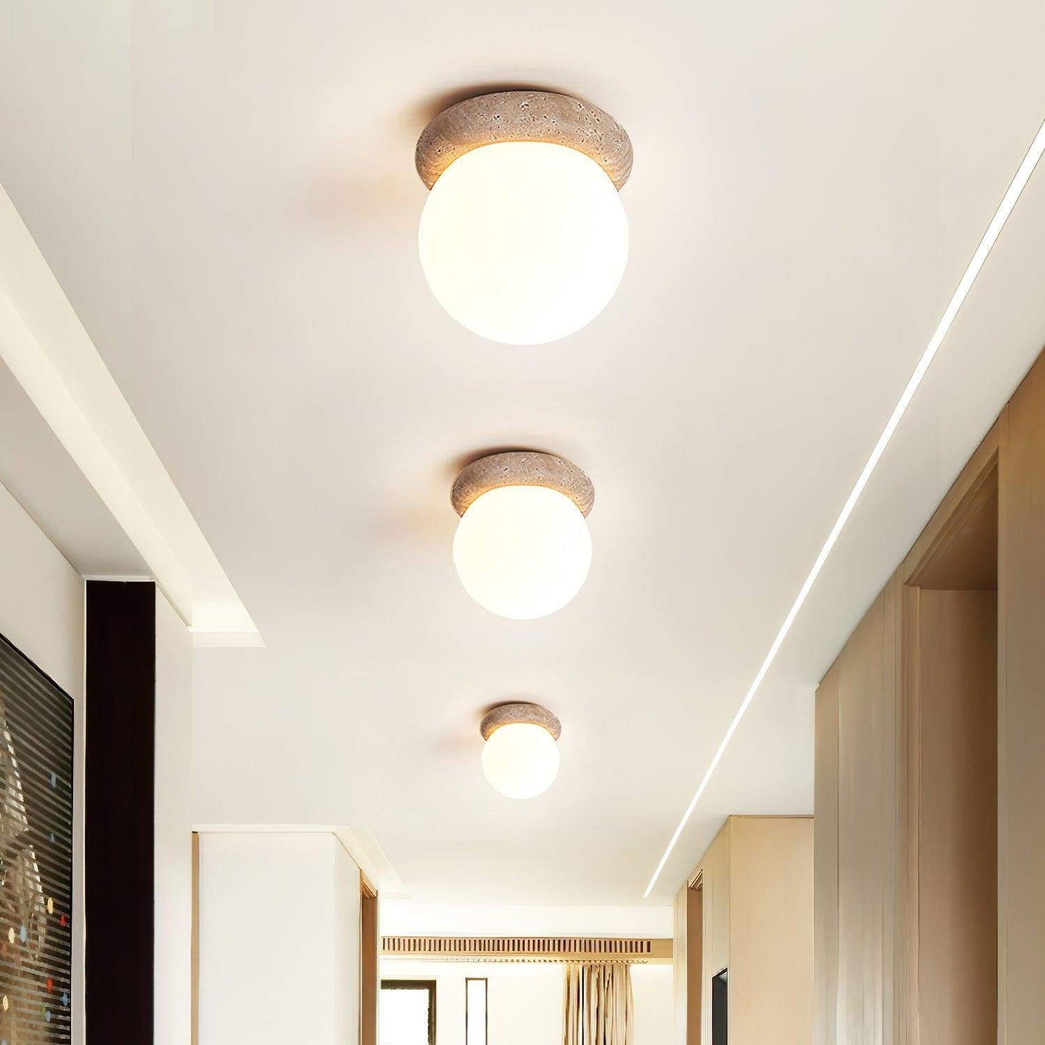 Asteroid Travertine Ceiling Lamp