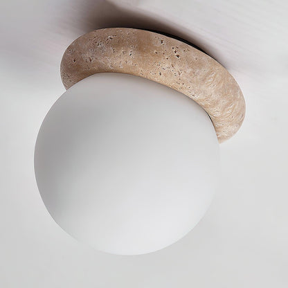 Asteroid Travertine Ceiling Lamp