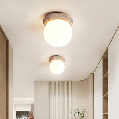 Asteroid Travertine Ceiling Lamp