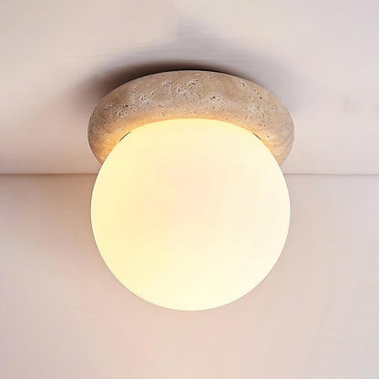 Asteroid Travertine Ceiling Lamp