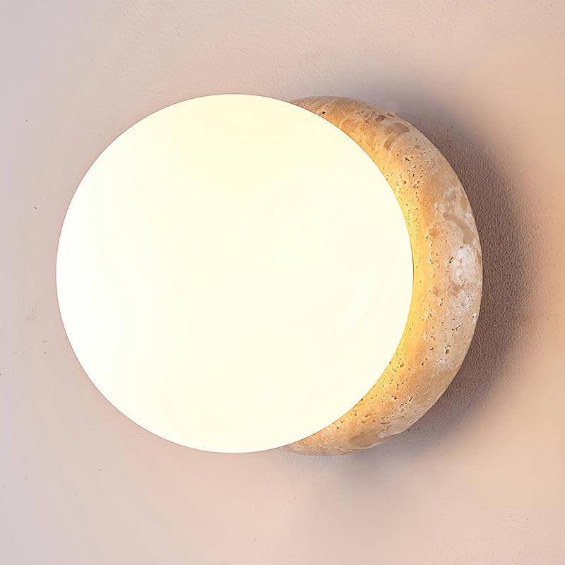 Asteroid Travertine Outdoor Wall Light