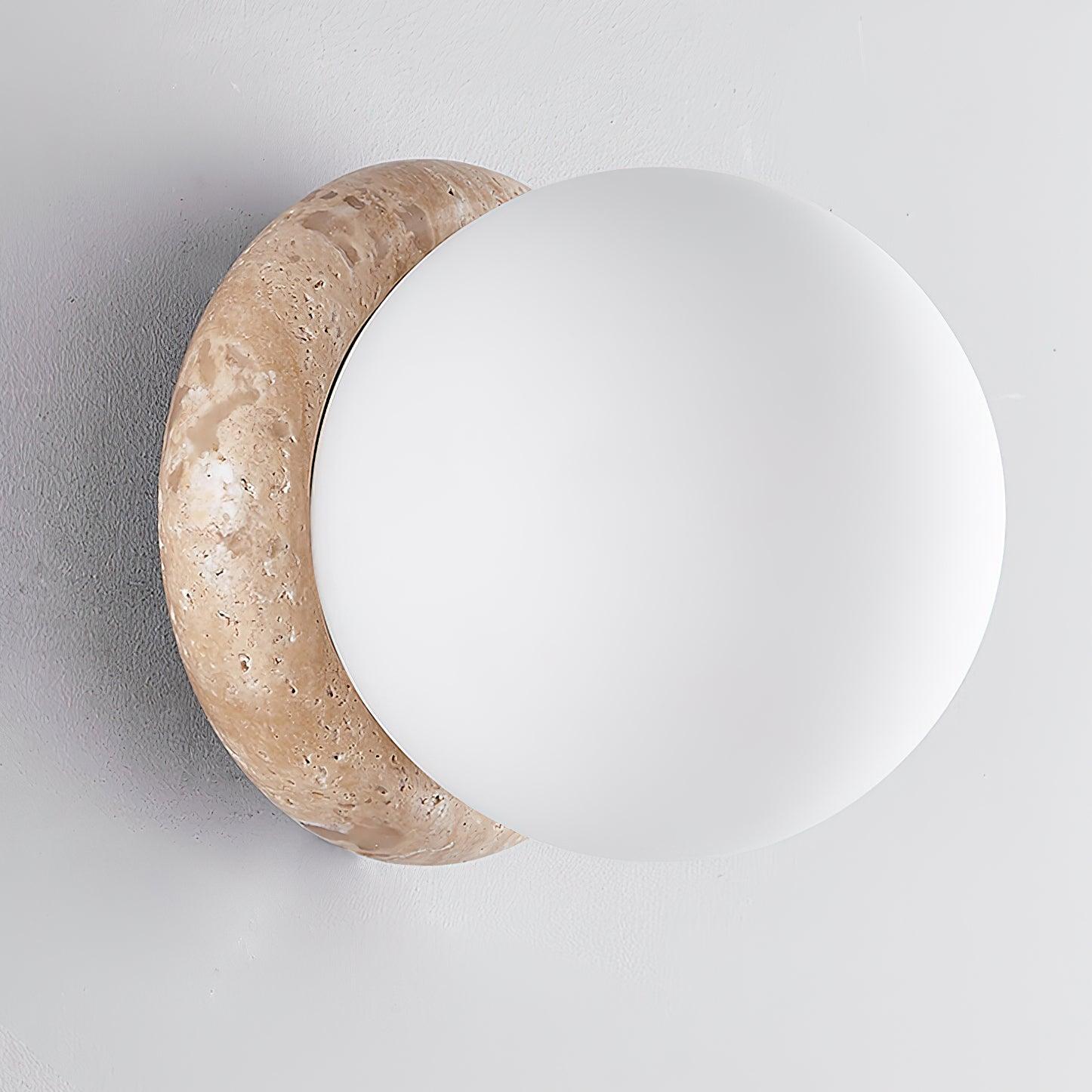 Asteroid Travertine Outdoor Wall Light