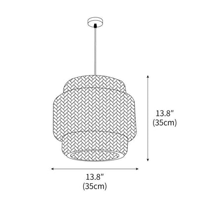 Lampe à suspension en bambou