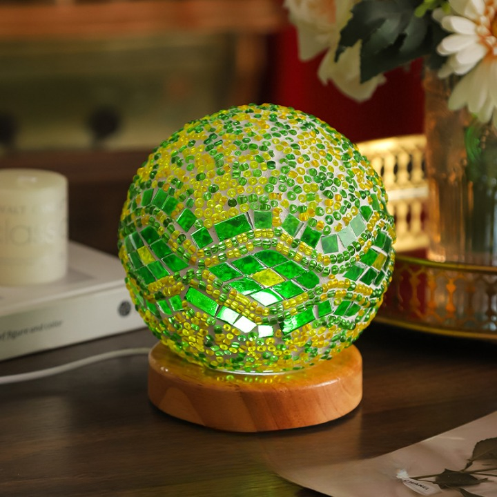 Bohemian Mosaic Glass Decorative Table Lamp