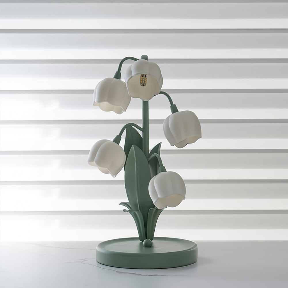 Bell Orchid Nordic Iron Glass Flower Table Light