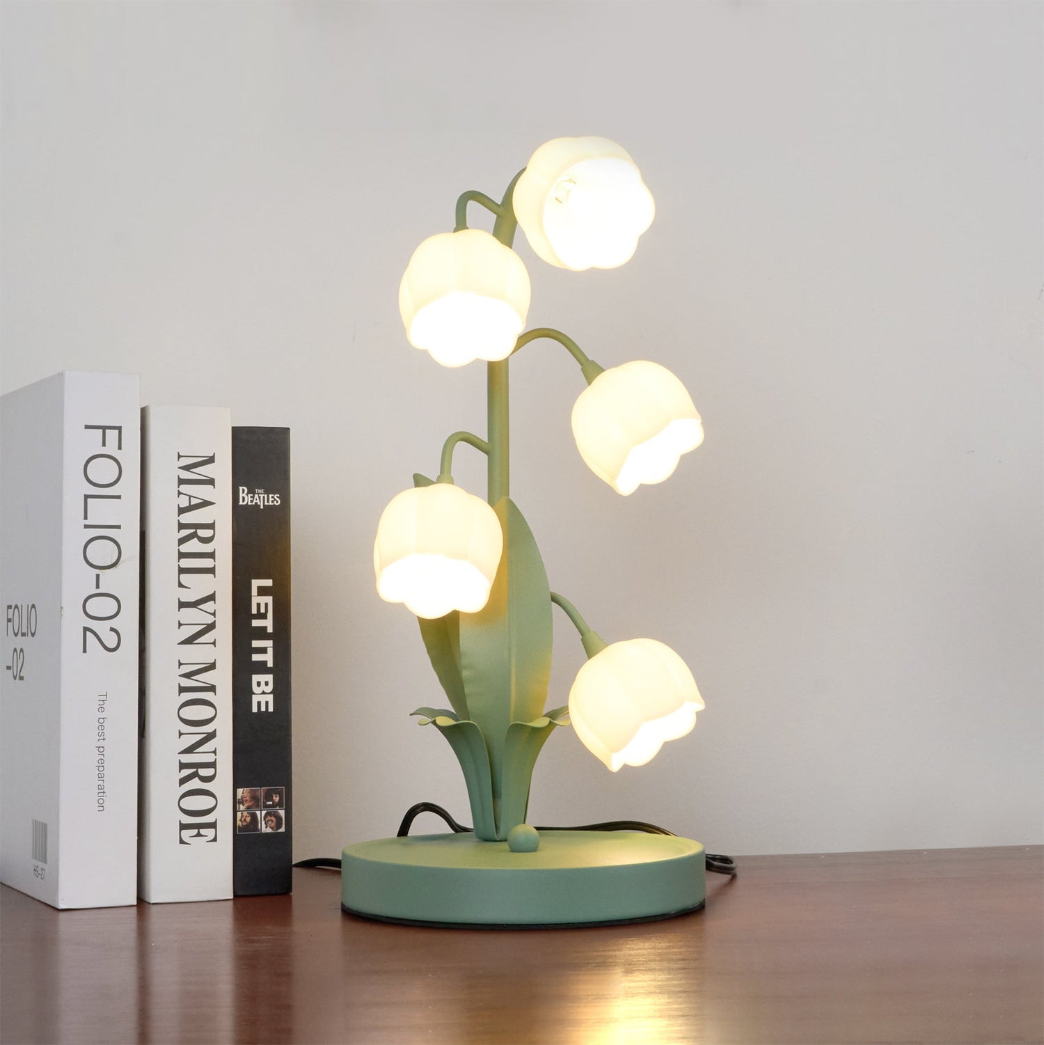 Bell Orchid Nordic Iron Glass Flower Table Light
