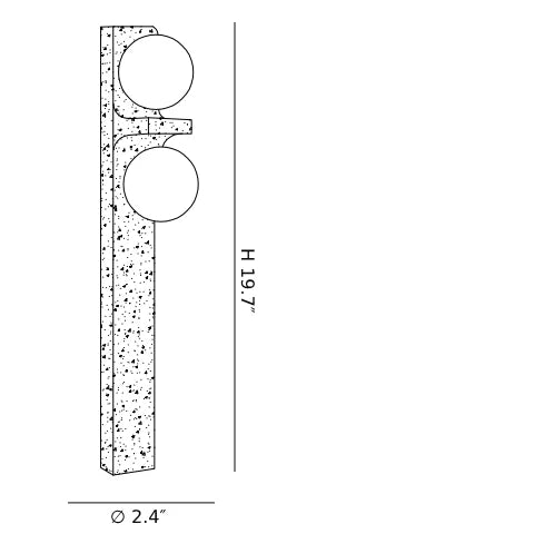 Long Strip Stone Travertine Wall Lamp