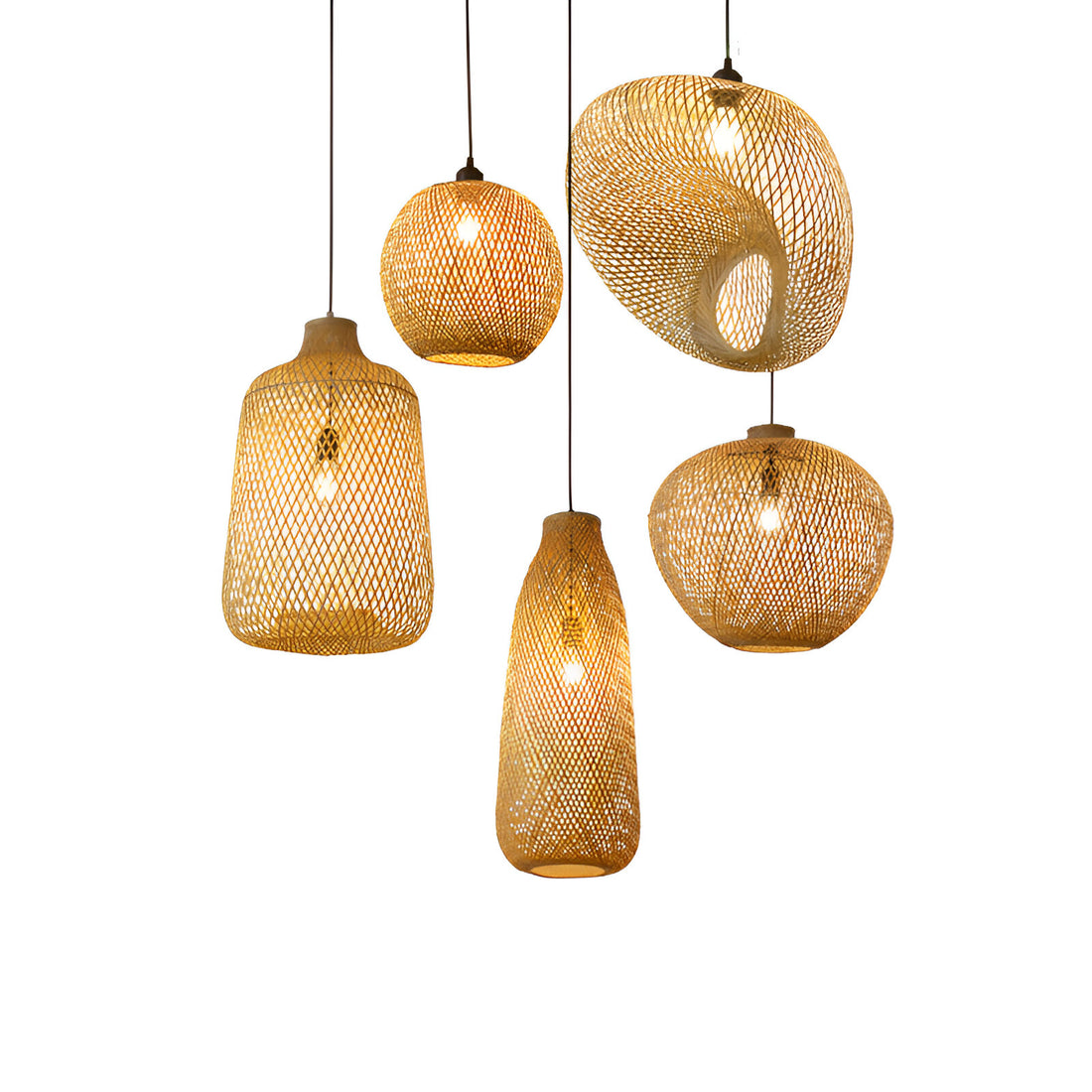 Solaya Handwoven Bamboo Pendant Light