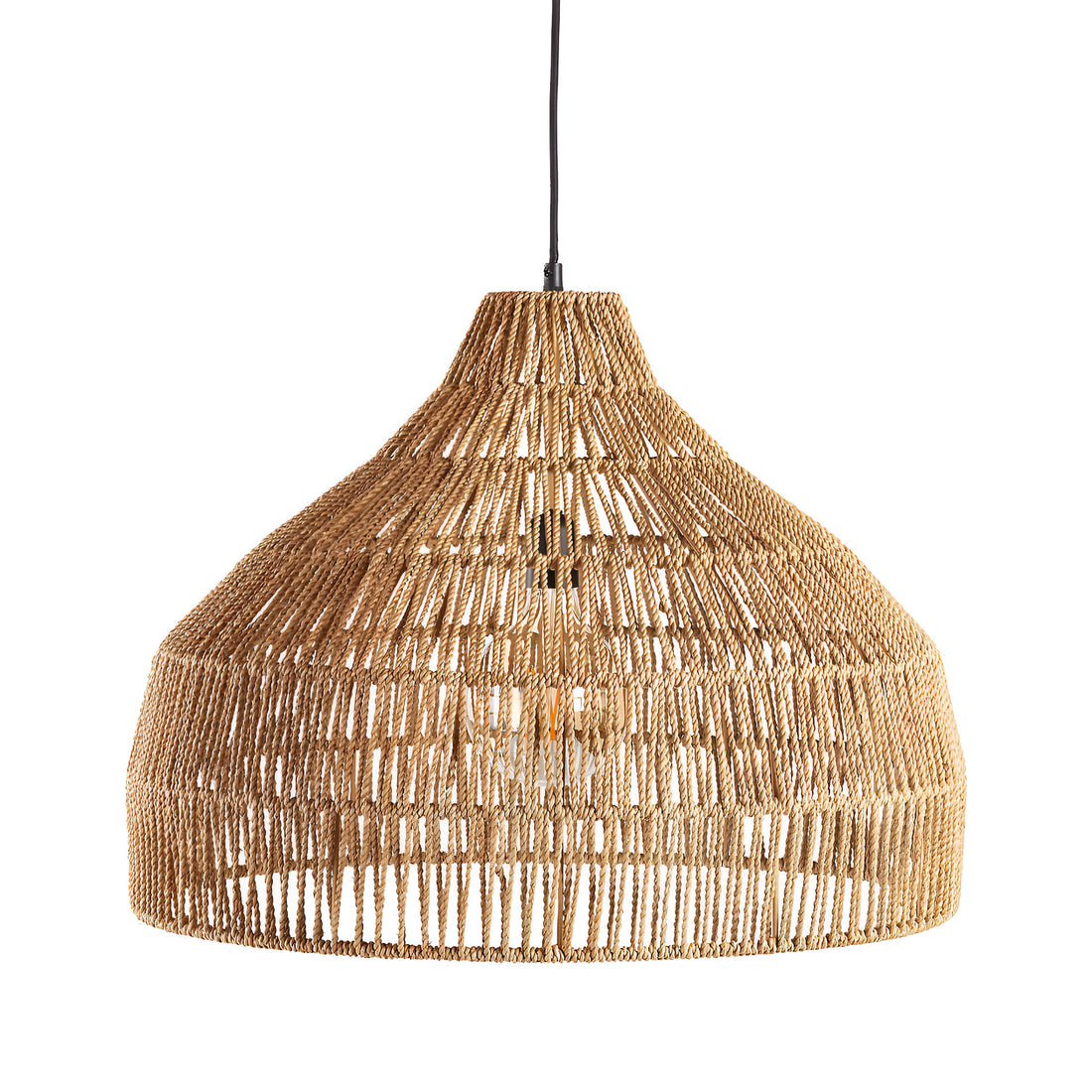 Boho Style Woven Handmade Rattan Pendant Light
