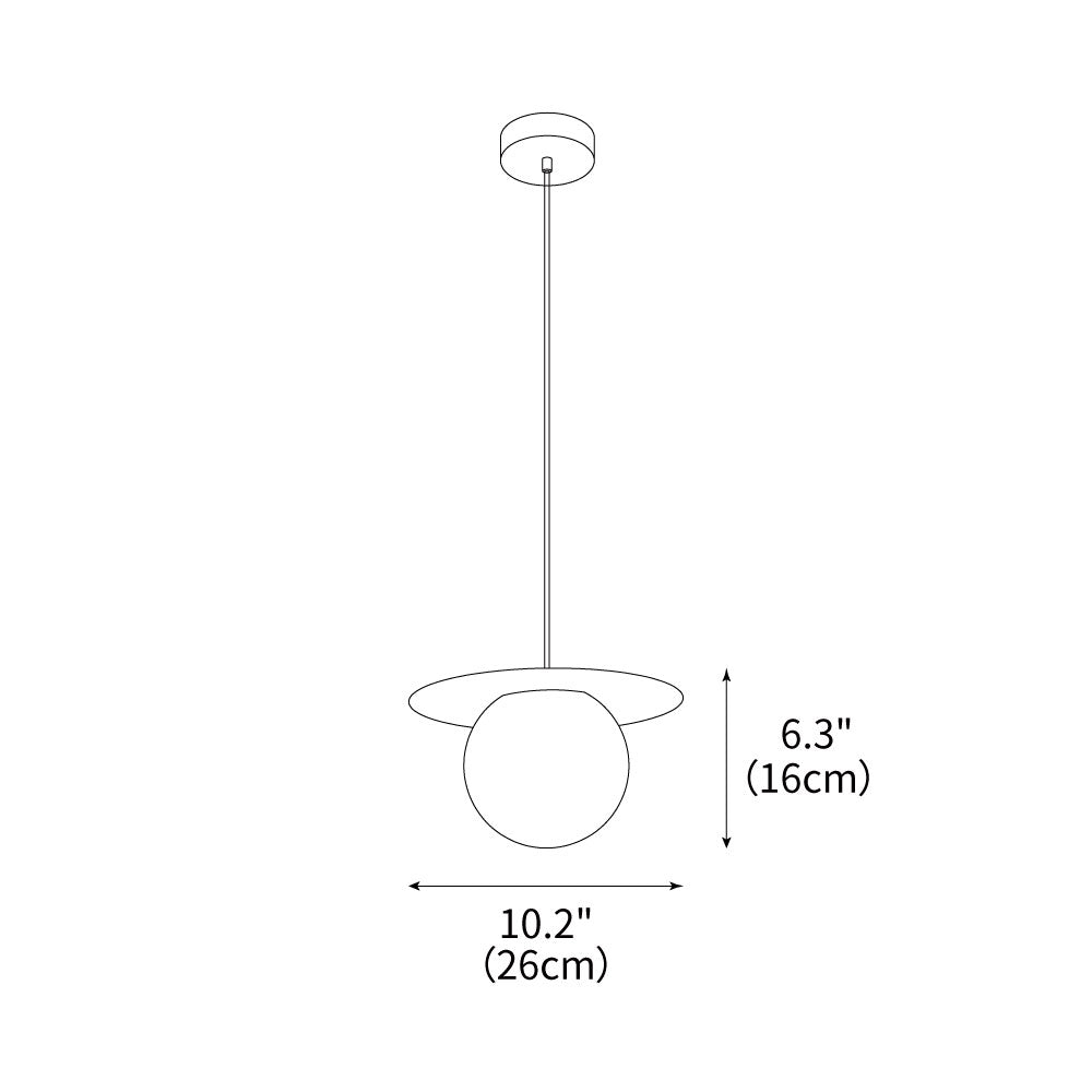 Messing- und Alabaster-Sphärenlampe