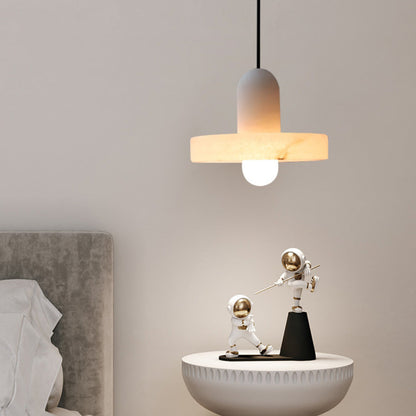 White Alabaster Marble Pendant Lamp