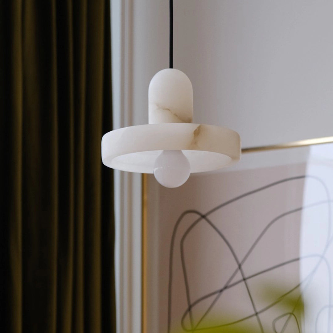 Witte Alabaster Marmeren Hanglamp