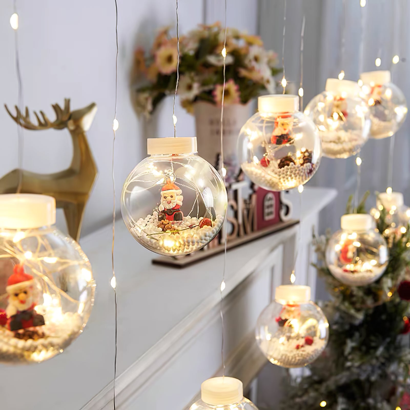 Retro Christmas Wishing Ball LED Outdoor Pendant Light