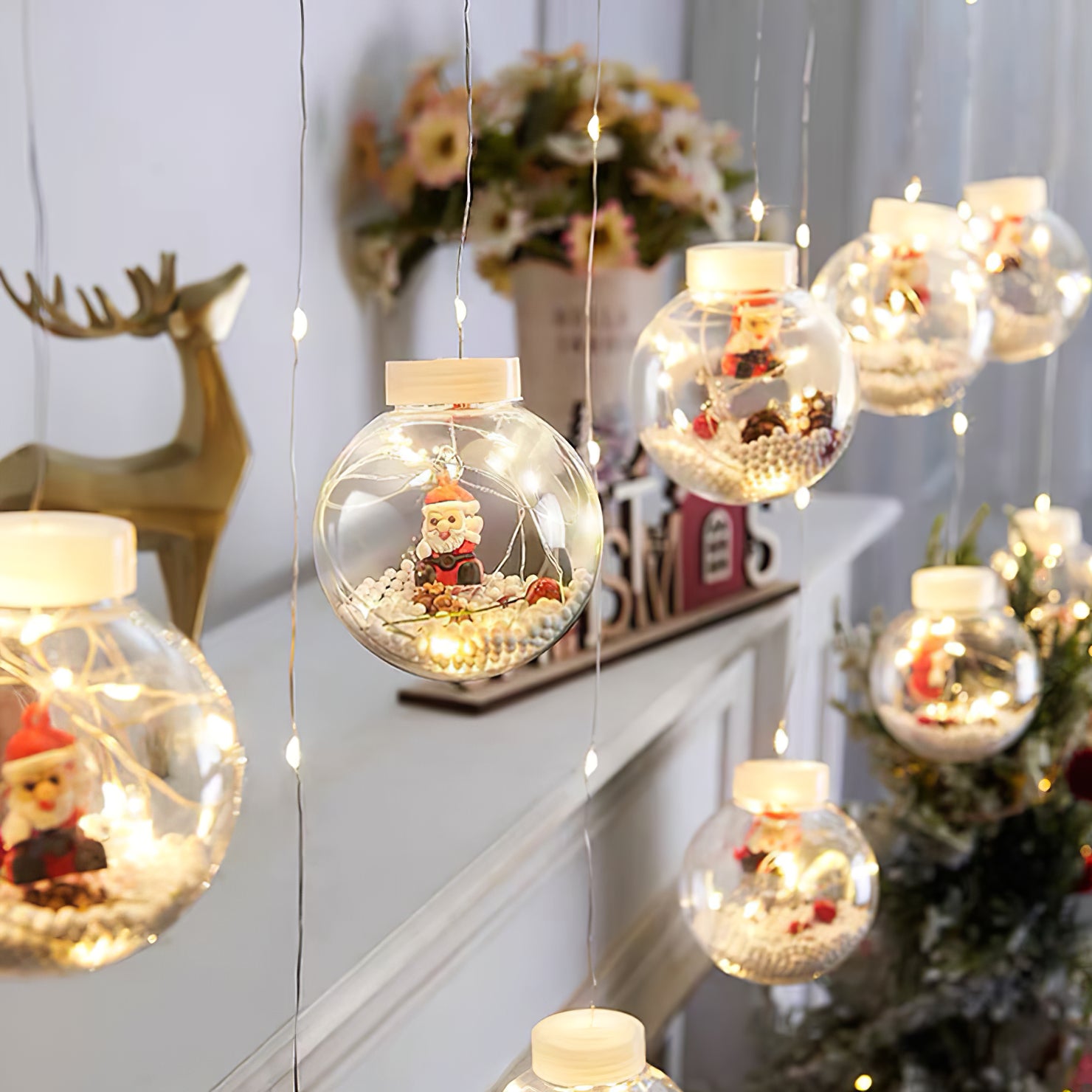 Retro Christmas Wishing Ball LED Outdoor Pendant Light