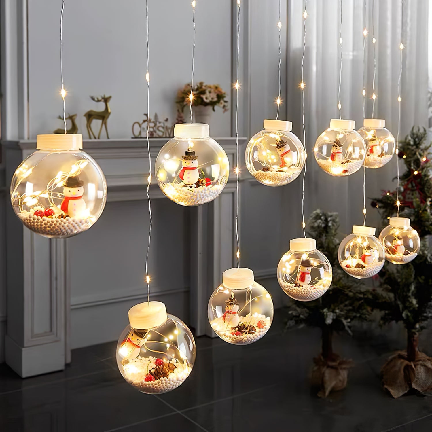 Retro Christmas Wishing Ball LED Outdoor Pendant Light