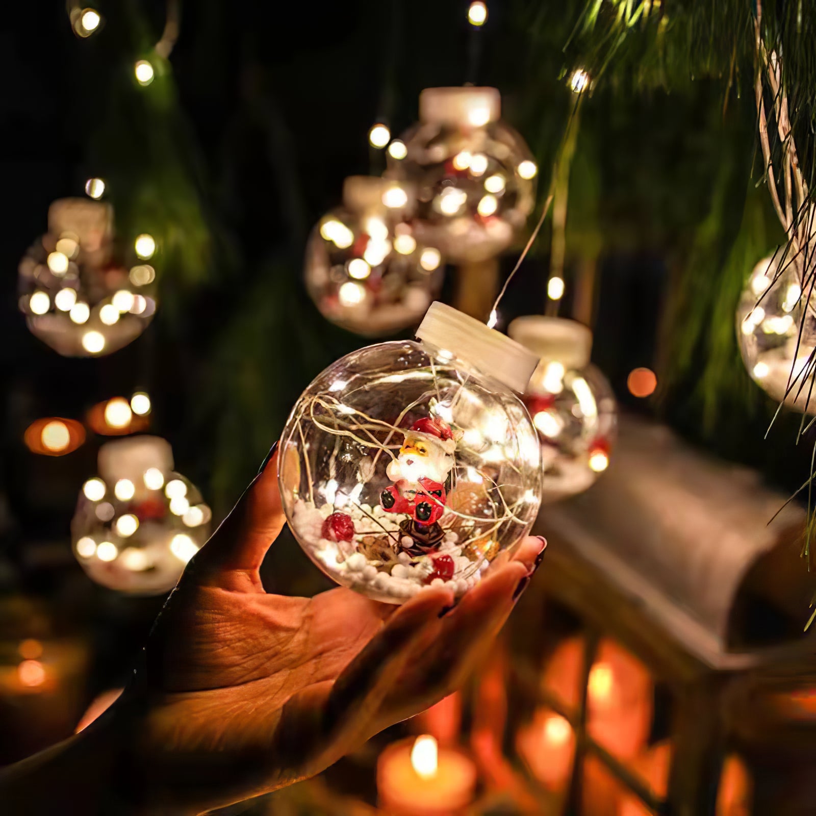 Retro Christmas Wishing Ball LED Outdoor Pendant Light