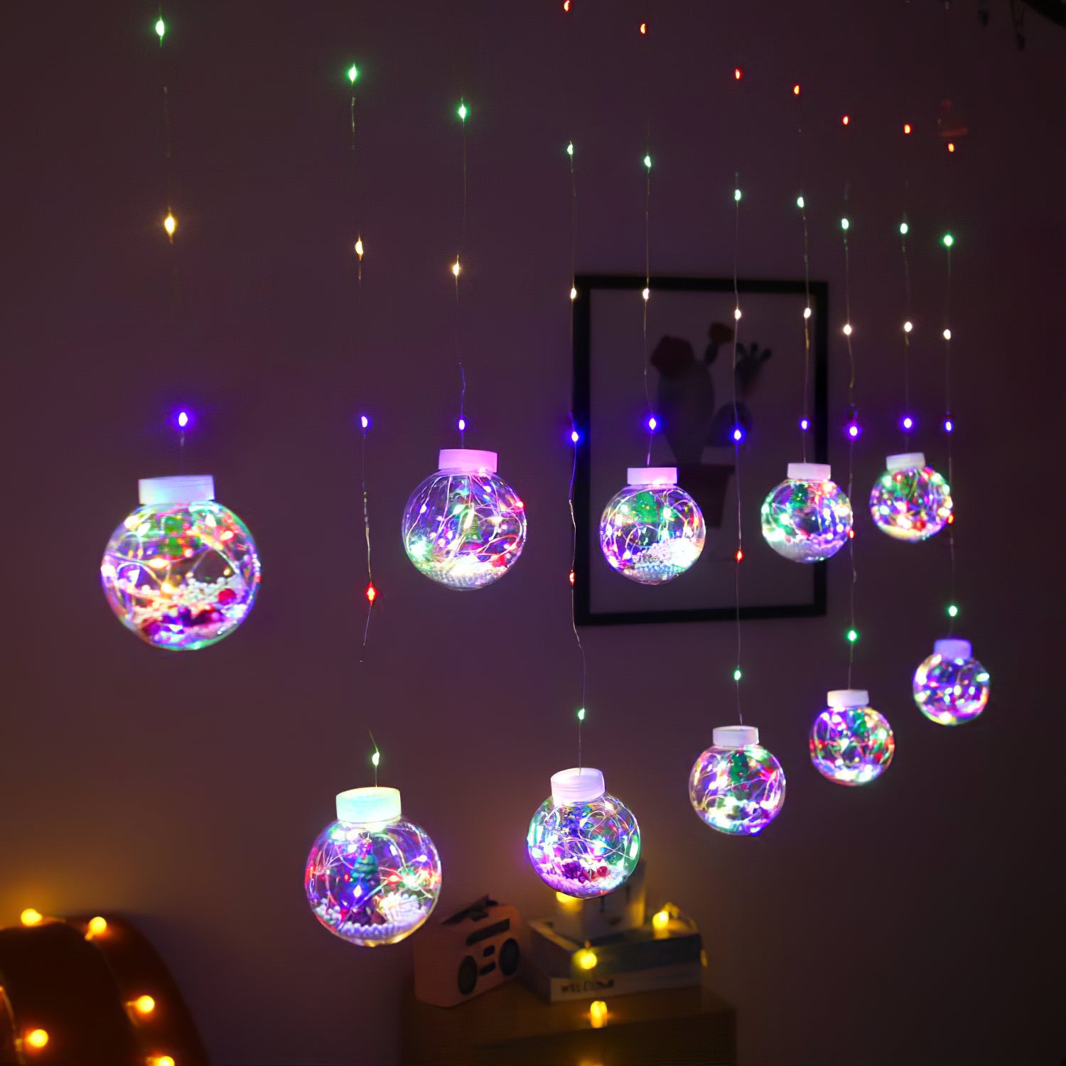 Retro Christmas Wishing Ball LED Outdoor Pendant Light