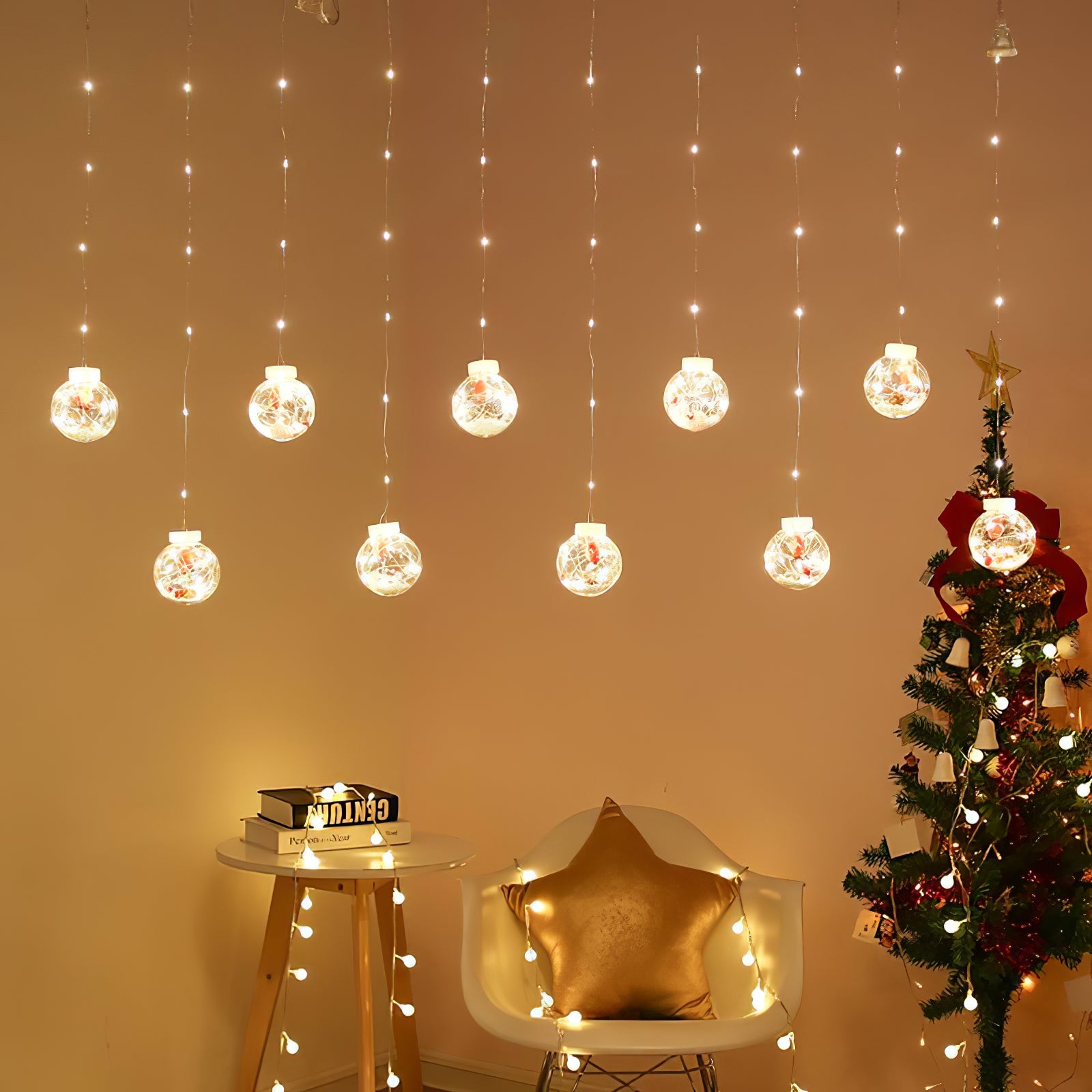 Retro Christmas Wishing Ball LED Outdoor Pendant Light