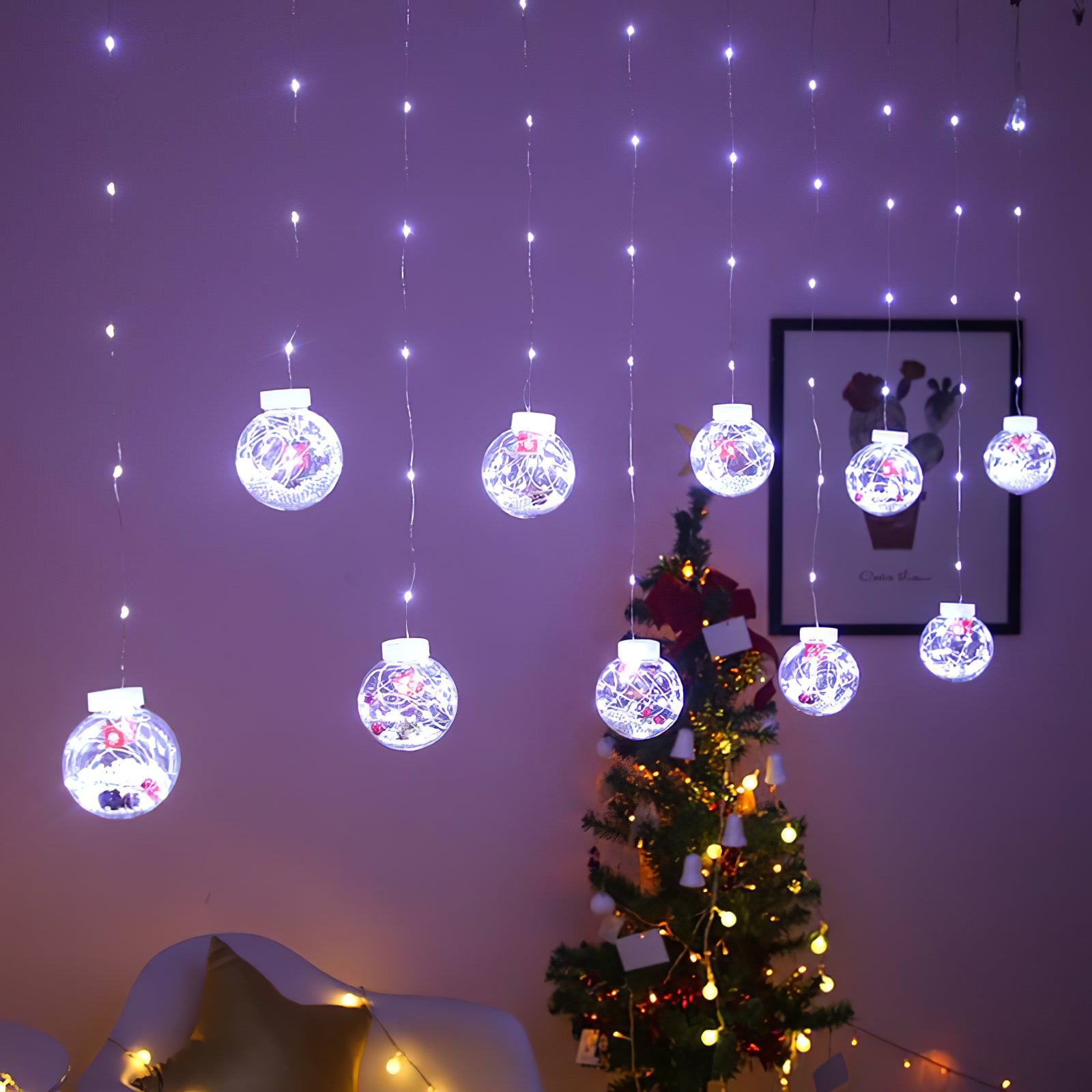 Retro Christmas Wishing Ball LED Outdoor Pendant Light