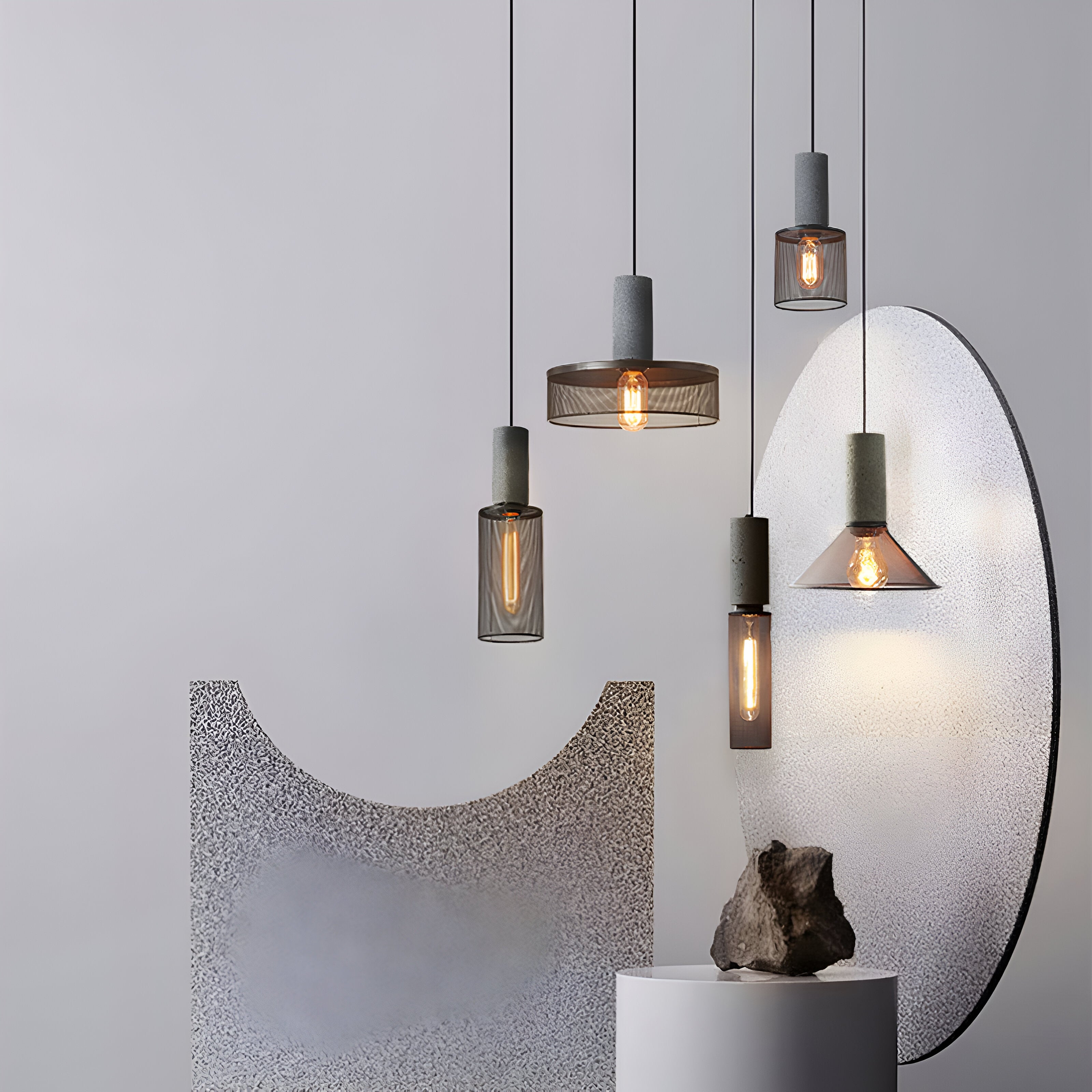 Concrete Nordic Industrial Cement Pendant Light