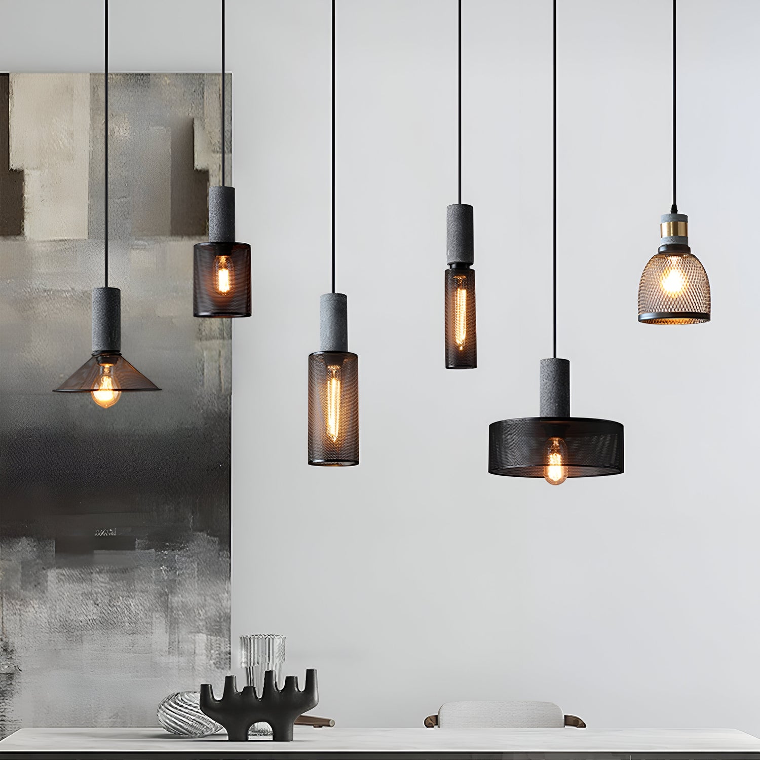 Concrete Nordic Industrial Cement Pendant Light