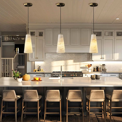 Aurora Pillar Alabaster Pendant Light