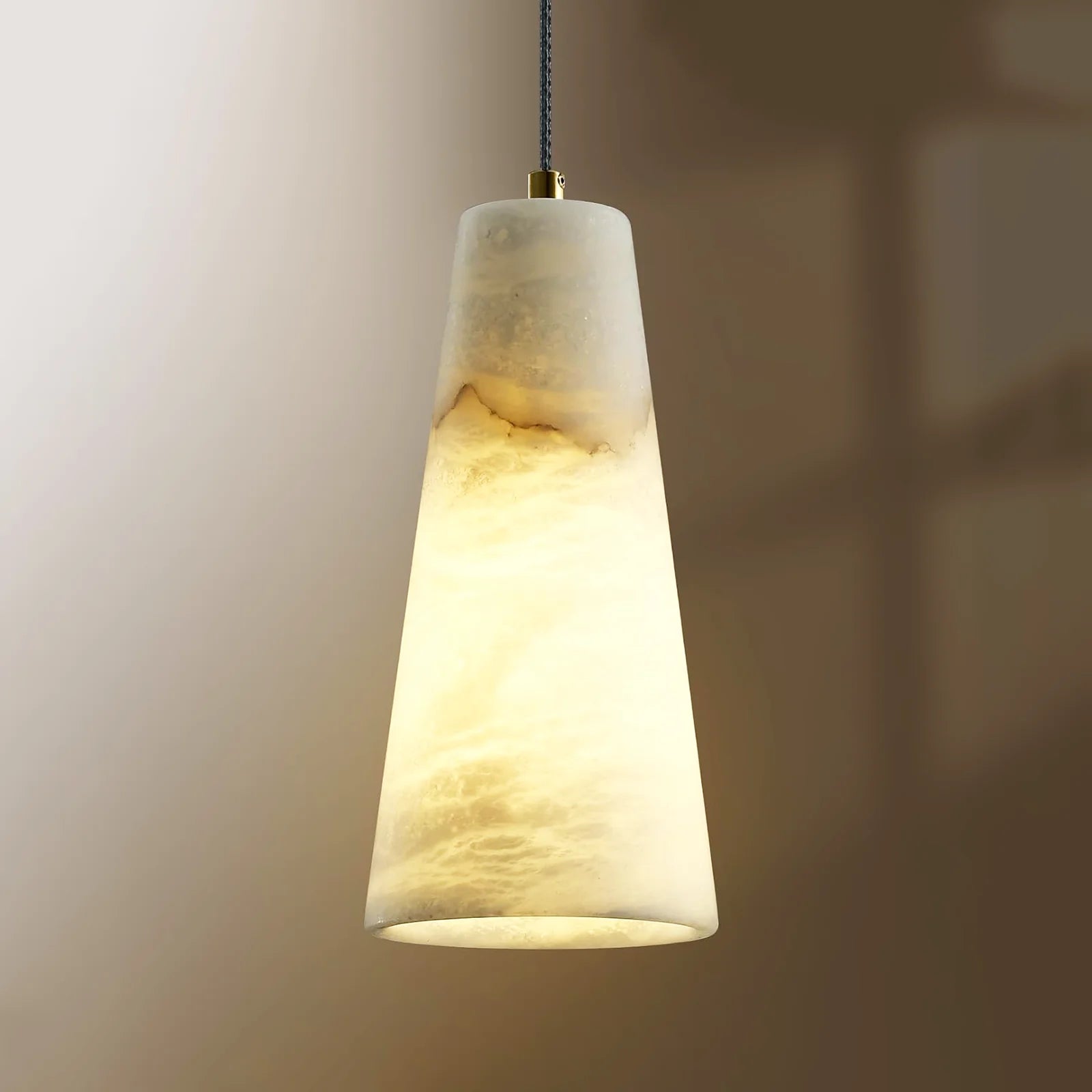 Aurora Pillar Alabaster Pendant Light