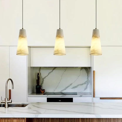 Aurora Pillar Alabaster Pendant Light