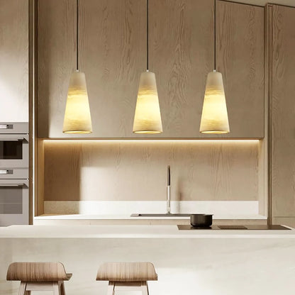 Aurora Pillar Alabaster Pendant Light