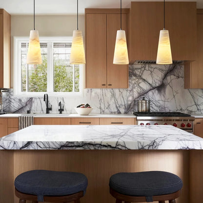 Aurora Pillar Alabaster Pendant Light