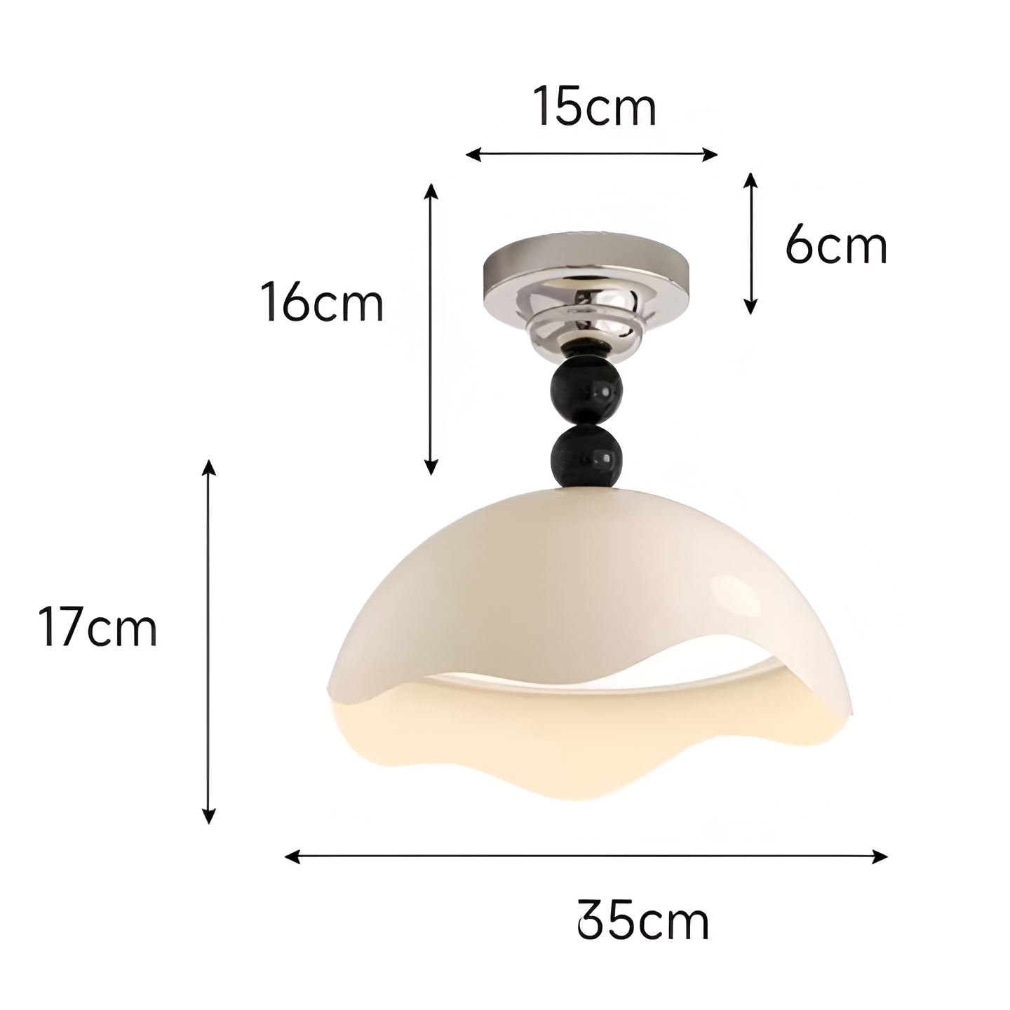 Cream Style Eggshell Ceiling Light