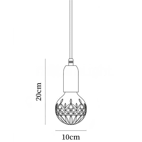 Lámpara colgante de cristal de diseño nórdico