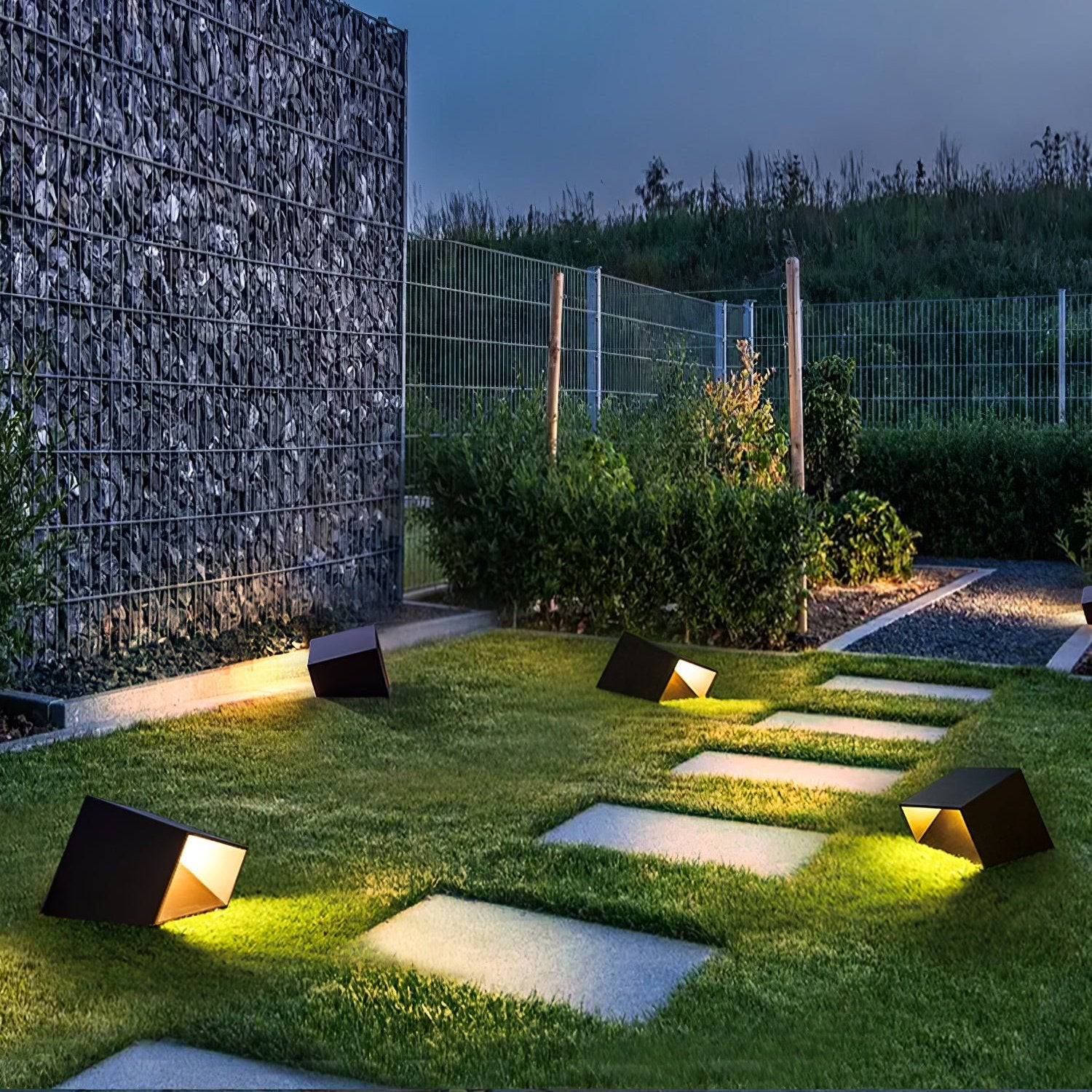 Luce da giardino cubica minimalista moderna per esterni