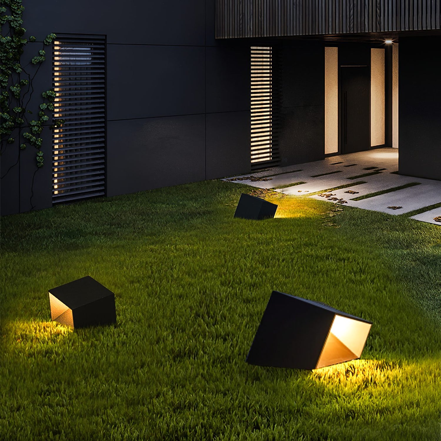 Lumière de jardin cube extérieure moderne minimaliste