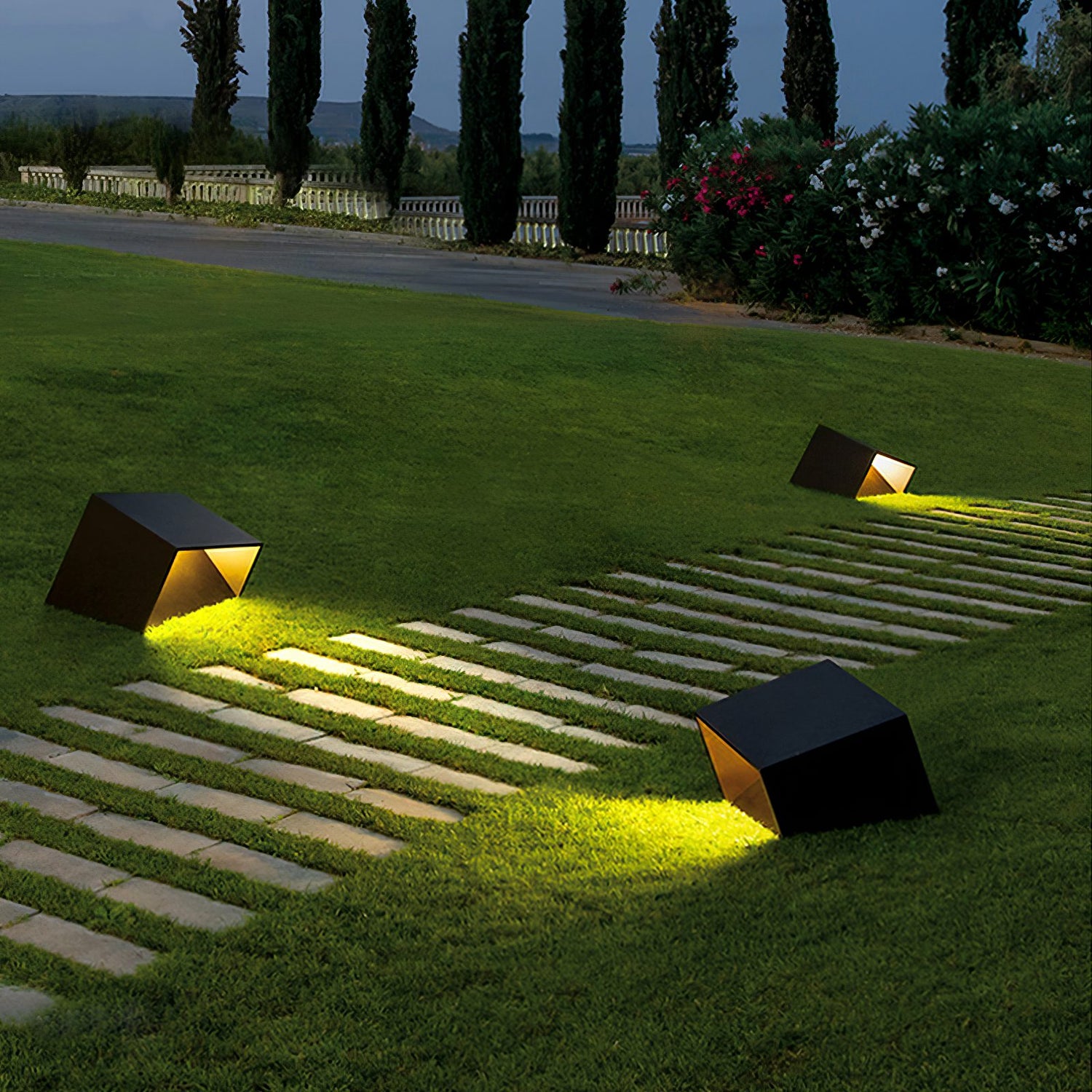 Lumière de jardin cube extérieure moderne minimaliste