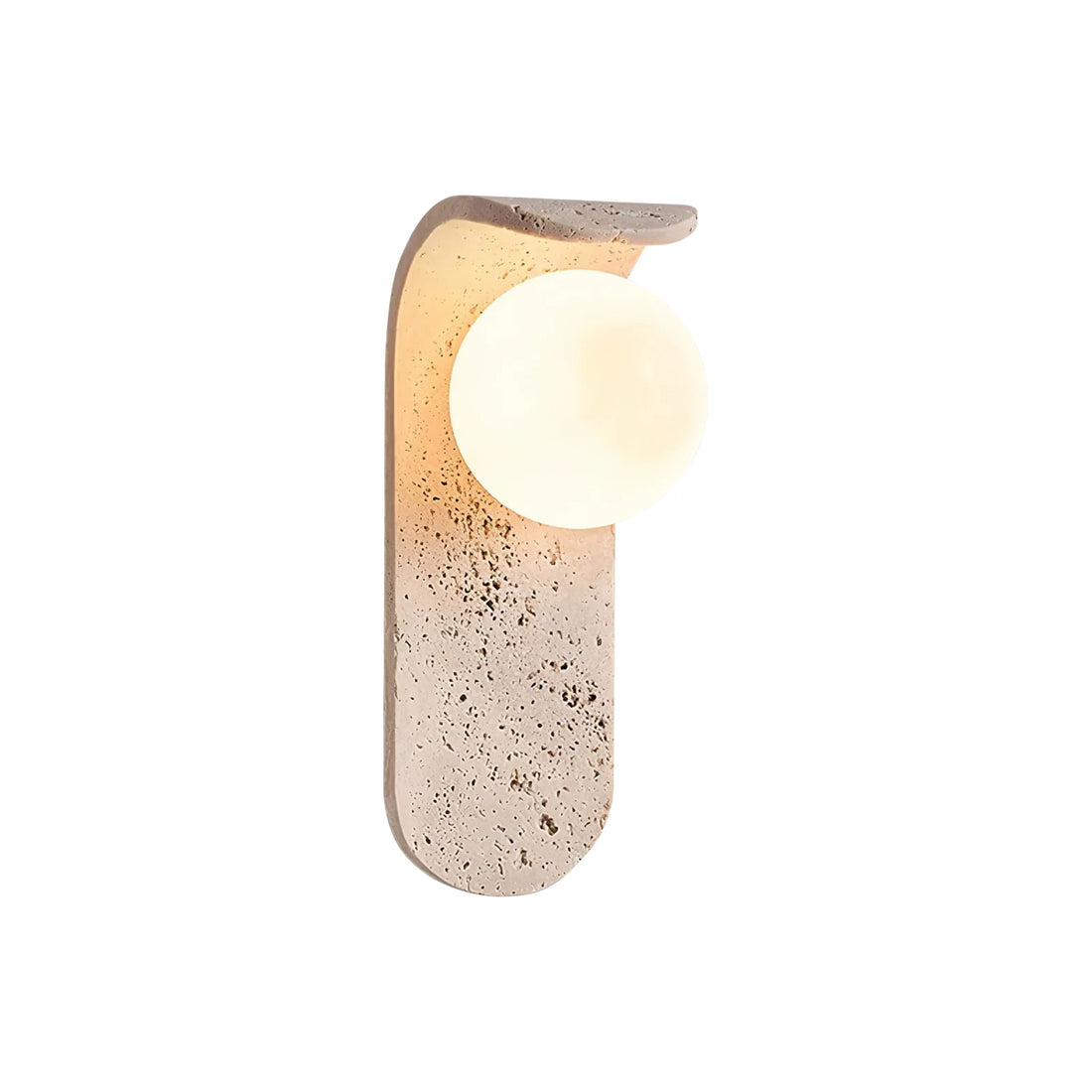 Curve Solstice Minimalist Travertine Wall Light