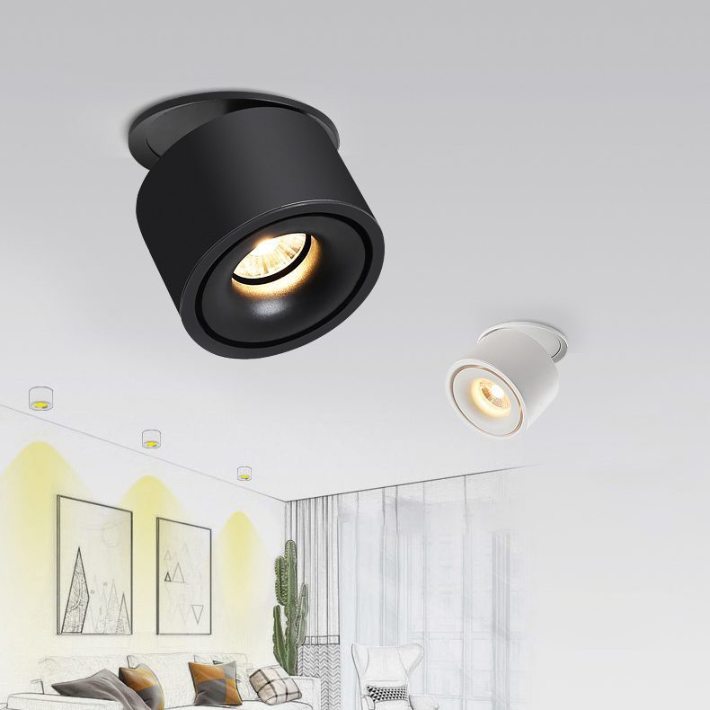 Lampe de plafond LED encastrée cylindrique