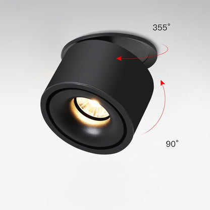 Lampe de plafond LED encastrée cylindrique