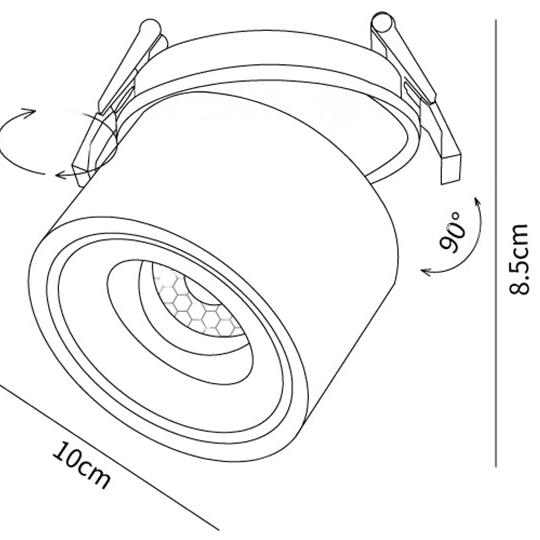 Cylinder Recessed LED Ceiling Lamp