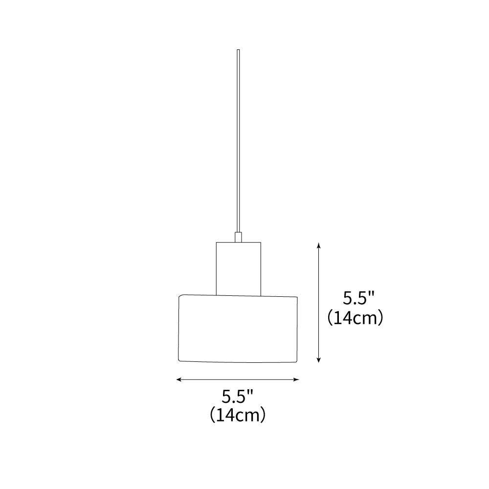 Lampe suspendue en albâtre cylindrique