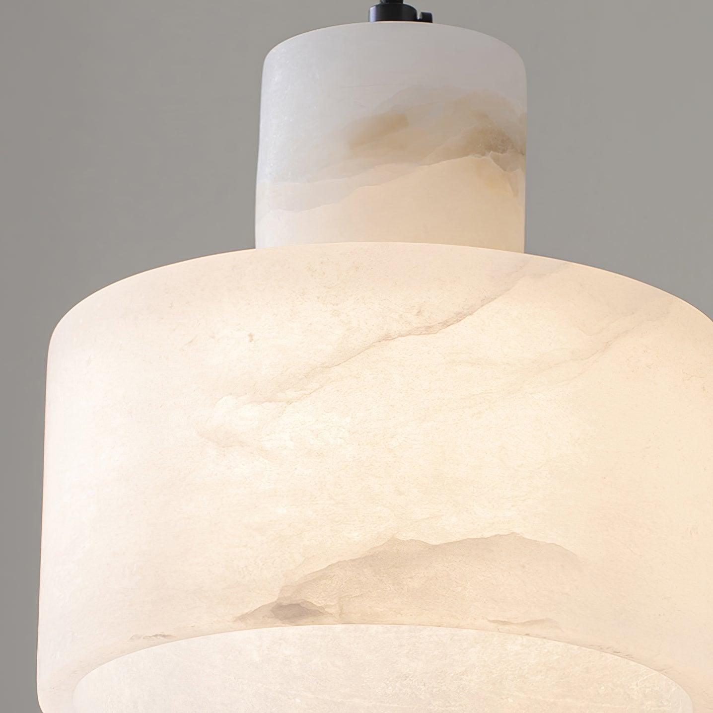 Cylindrical Alabaster Pendant Lamp